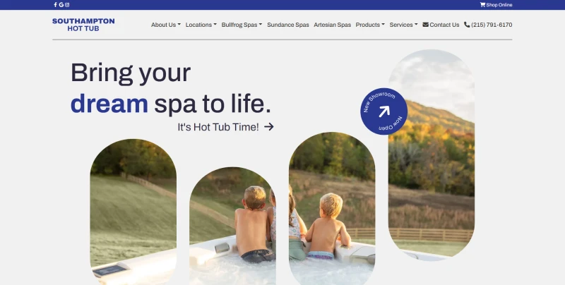 Open Southampton Hot Tub's Website